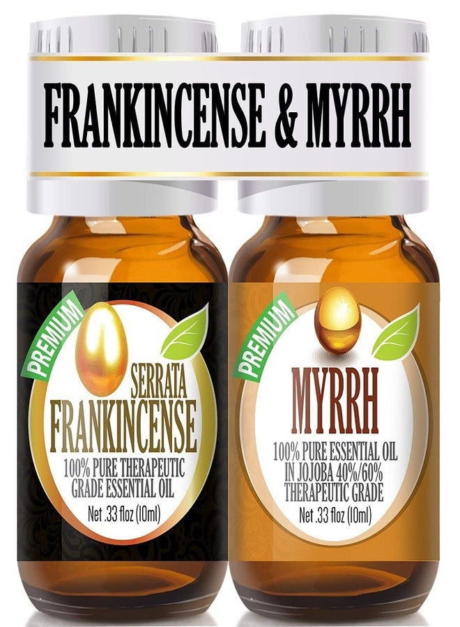 Healing Solutions Frankincense and Myrrh Organic Essential Oils - Therapeutic Grade 2/10ml Combo Pack - Frankincense Essential Oil - Image 1